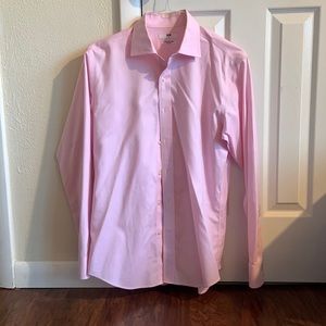 Light Pink Uniqlo Medium Super Non-Iron Slim Fit Dress Shirt